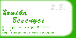 monika besenyei business card